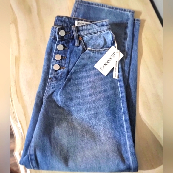 NWT BLANKNYC Baxter Ribcage Straight Leg Darkwash Denim Jean Sz 24 - Picture 6 of 10